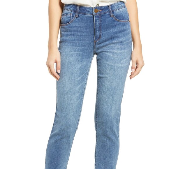 Wit & Wisdom 'Ab'Solution Raw Hem Slim Straight Jeans (Artisanal) - Picture 1 of 6